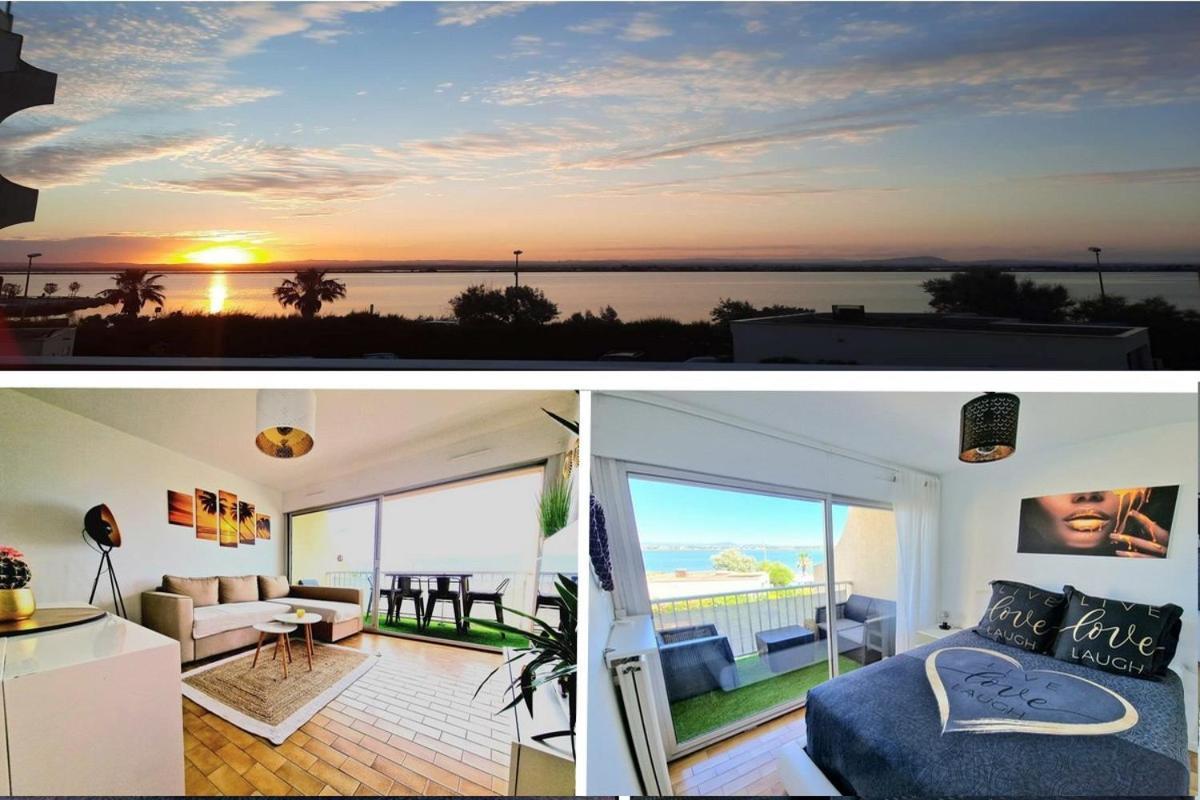 Appartement 1Ere Ligne Piscine Terrasse Au Bord De La Plage Front De Mer Avec 6 Velos Palavas-les-Flots Buitenkant foto